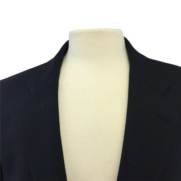 Dillards Ralph Lauren Suit Jacket Blazer Sports Coat Mens 44R Wool Black - Picture 5 of 12